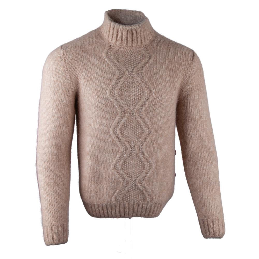 Irish Crone Size Xl Tan Aran Knit Sweater