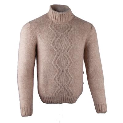Irish Crone Size XL Tan Aran Knit Sweater