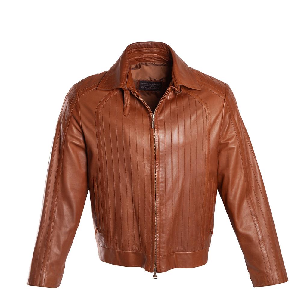 Brioni Size Large Brown Leather Jacket