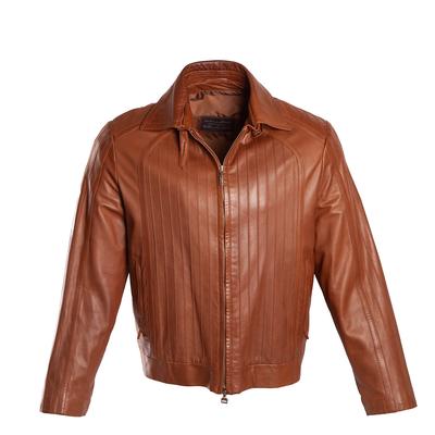 Brioni Size Large Brown Leather Jacket