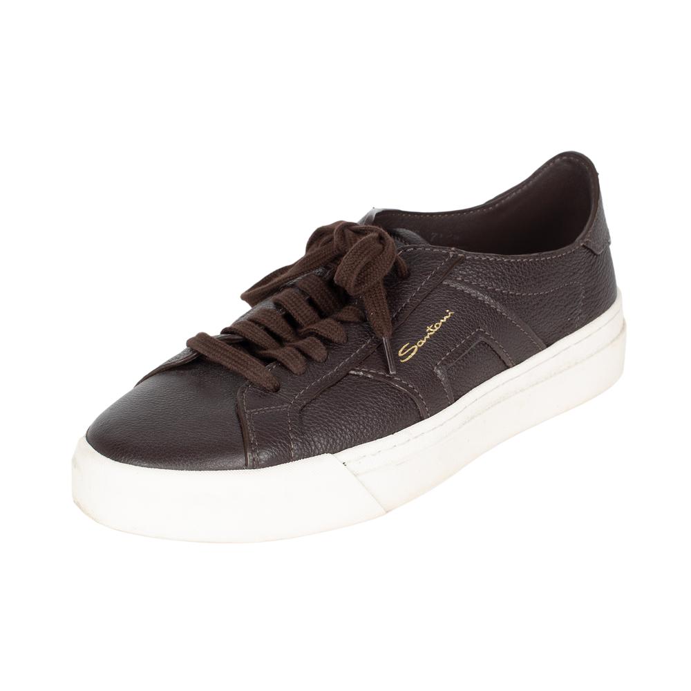 Santoni Tumbled Size 6.5 Low- Top Sneakers