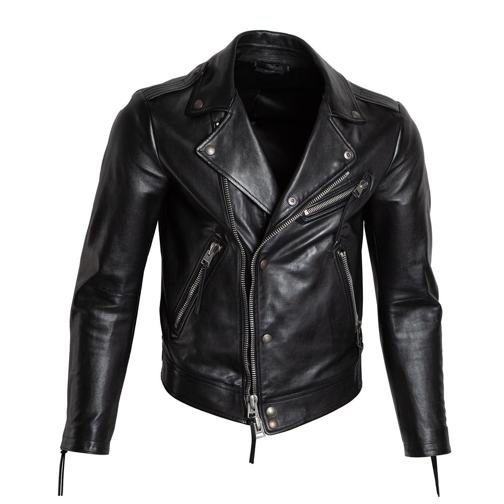 Tom Ford Size Large Black Biker Zippers Jacket