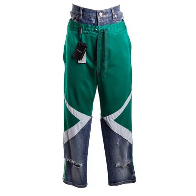 Dolce + Gabbana Size 48 Green Sweatpants Denim Pants 