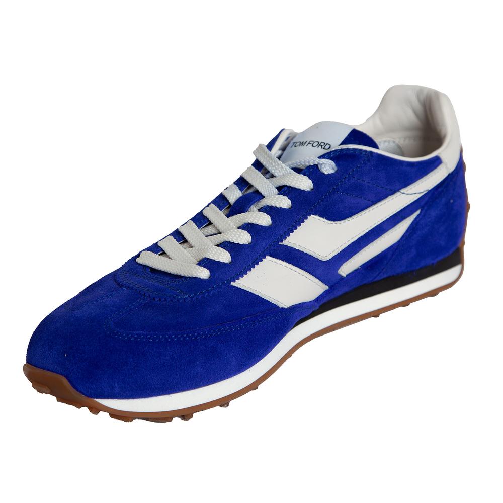 Tom Ford Size 10 Blue Suede Sneakers
