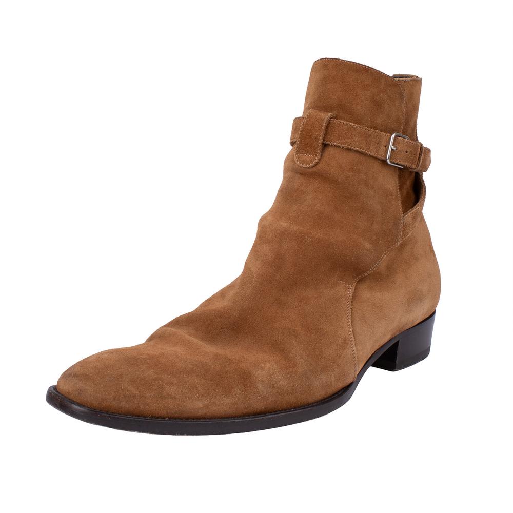 Saint Laurent Size 44 Tan Suede Boots