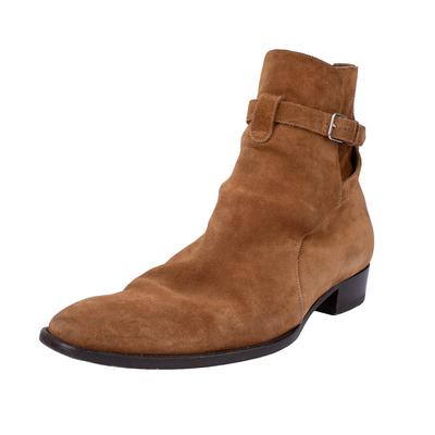 Saint Laurent Size 44 Tan Suede Boots