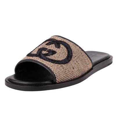  Gucci Size 10 GG Logo Slides