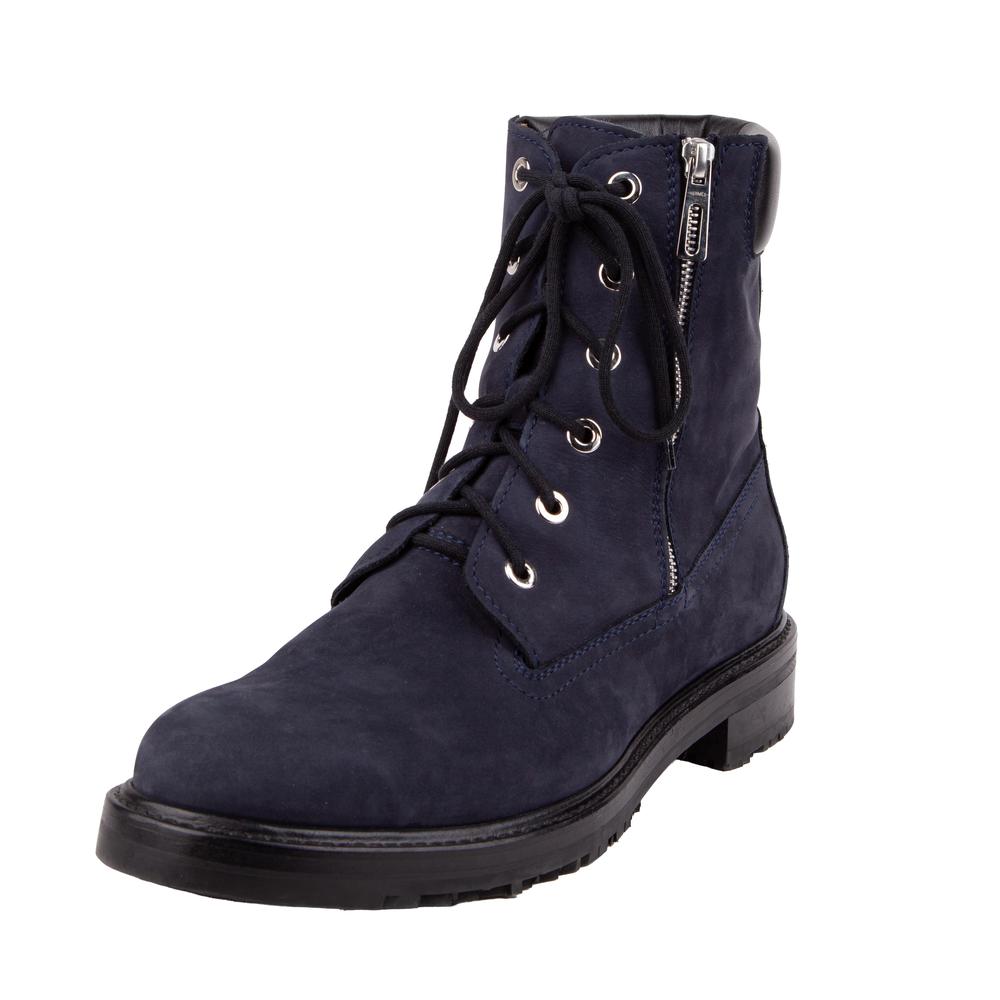 Hermes Size 12 Navy Blue Suede Boots