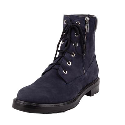 Hermes Size 12 Navy Blue Suede Boots