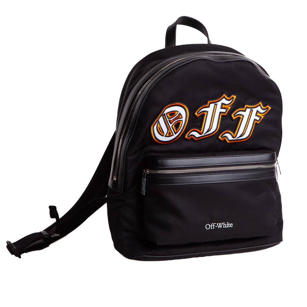 Off White Black Nylon Backpack