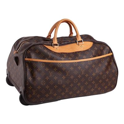 Louis Vuitton Brown Monogram Rolling Duffle Bag 