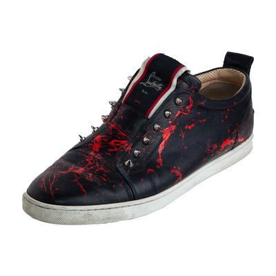 Christian Louboutin Black Splashed Leather 