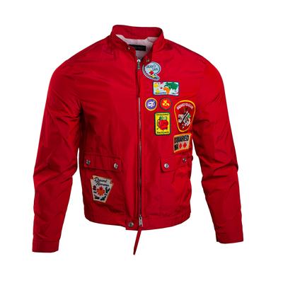 Dsquared2 Red Nylon Multi-Patch   Jacket 