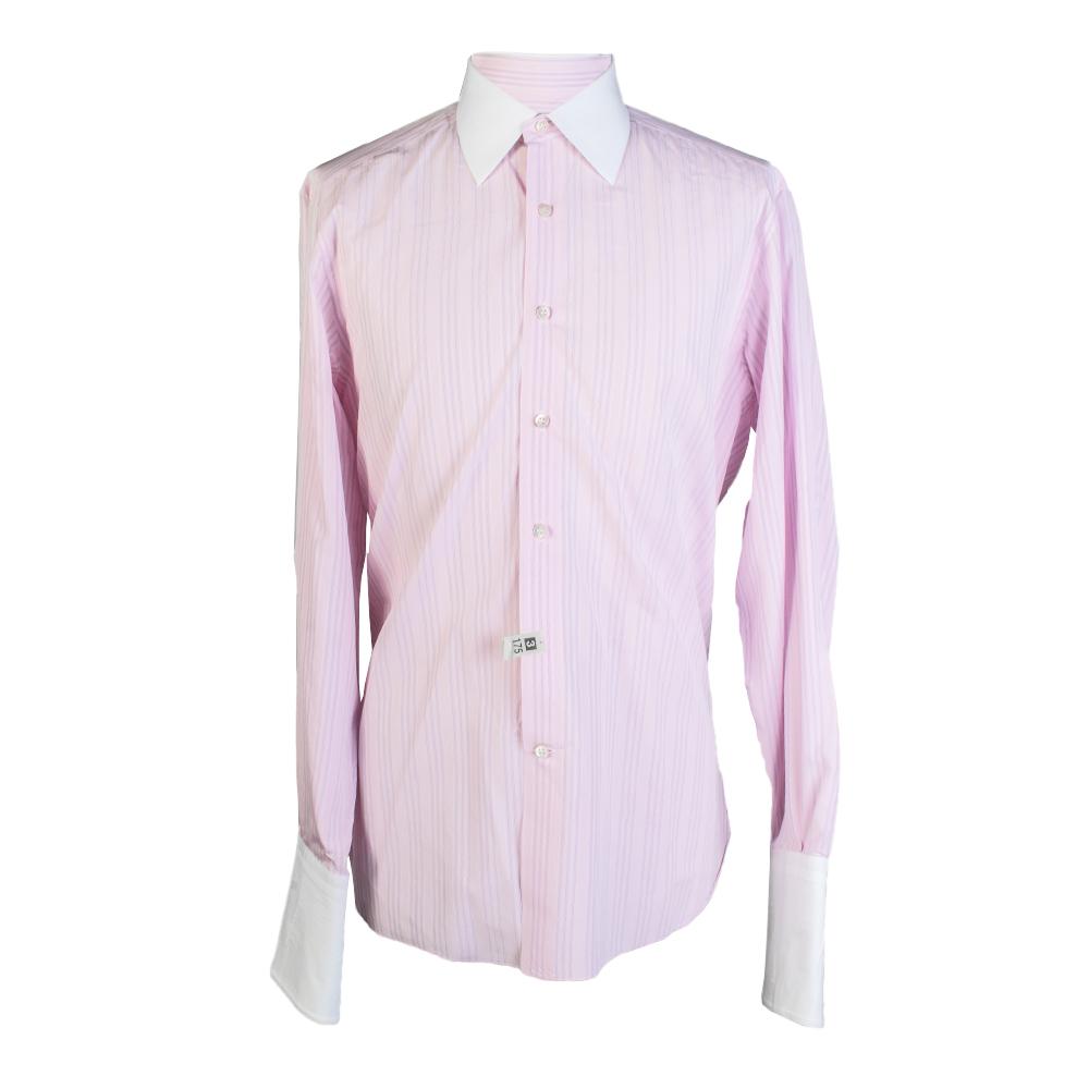  Stefano Ricci Size 41 Pink Long Sleeve Button Up Shirt