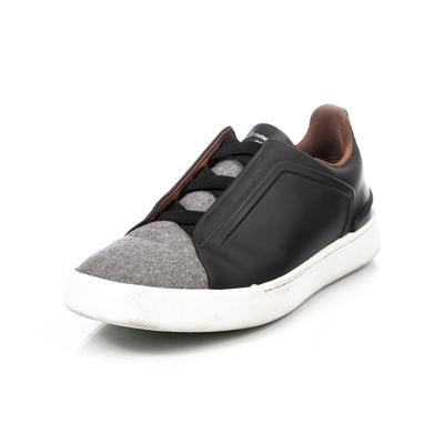Ermenegildo Zegna Size 8.5 Grey & Black Sneaker