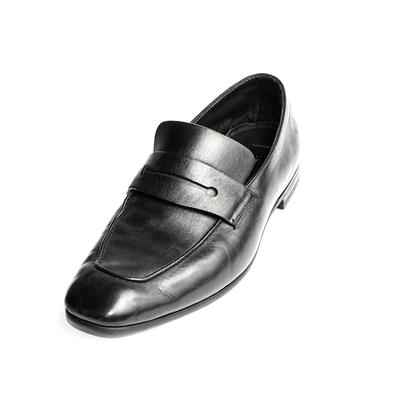 Ermenegildo Zegna Size 9 Black Leather Loafer
