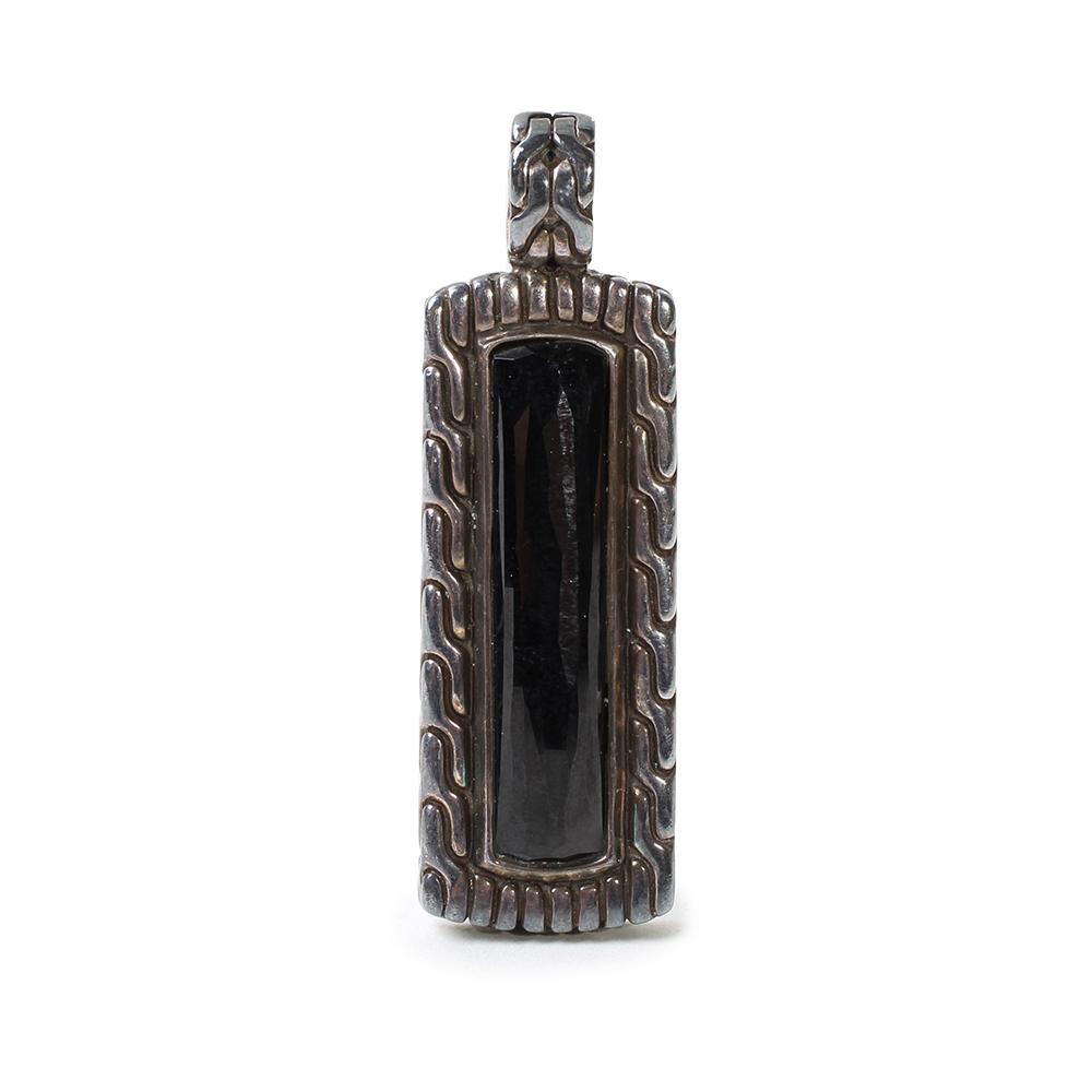  John Hardy Sterling Silver And Black Onyx Pendant