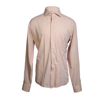 Balmain Size XL Tan Long Sleeve Shirt