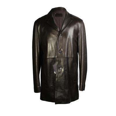 Prada Size 42 Nappa Leather Coat