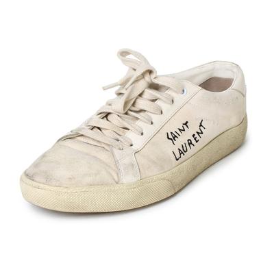 Saint Laurent Size 41.5 Court Classic Distressed Sneakers