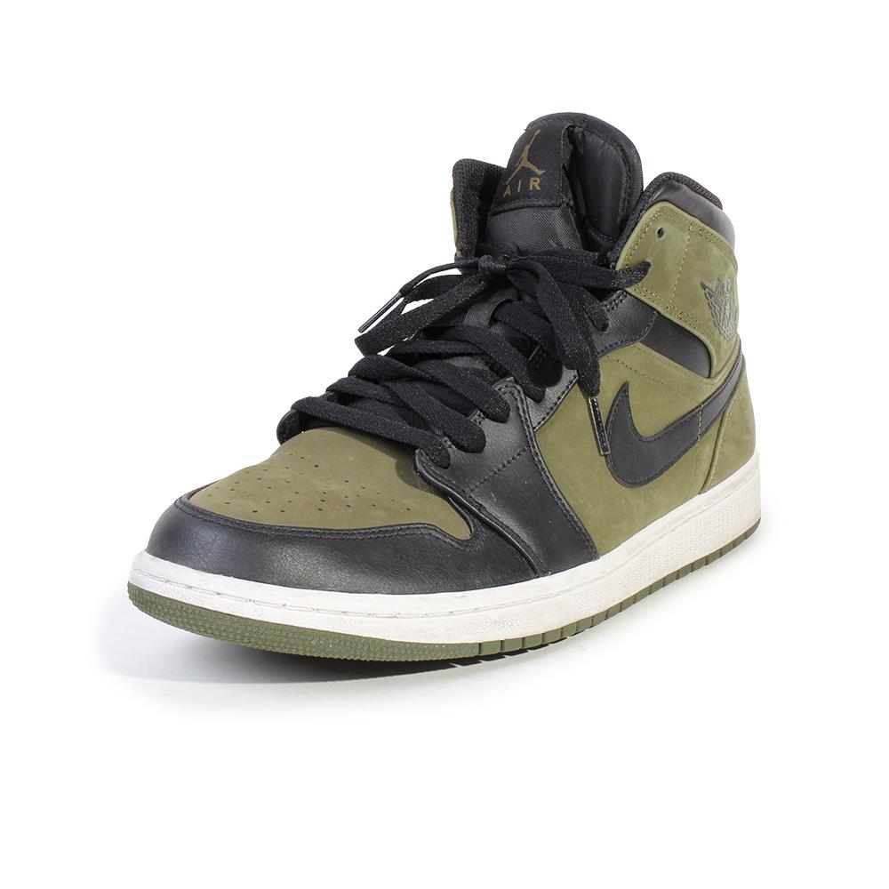  Nike Size 11 Air Jordan 1 Mid Olive Sneakers