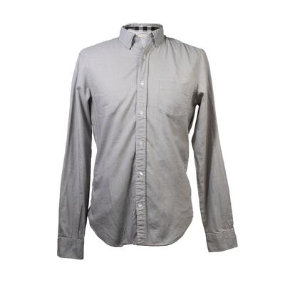Burberry Size Small Grey Long Sleeve Button Up