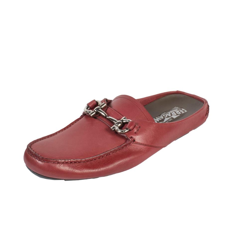  Salvatore Ferragamo Size 8.5 Red Slip On Loafers