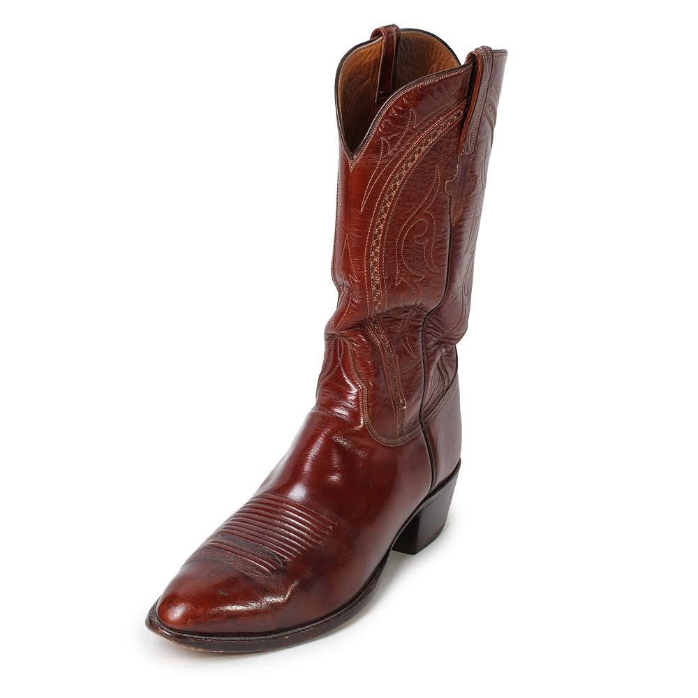  Lucchese Size 13 Brown Vintage Western Boots