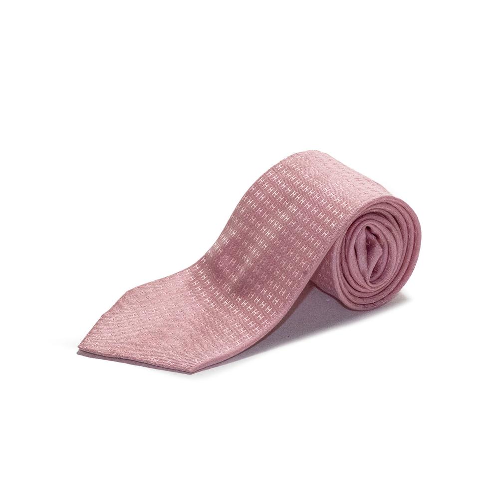  Hermes Pink Silk Tie