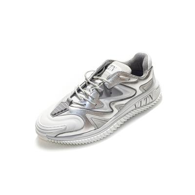Valentino Size 9 White & Silver Sneakers 