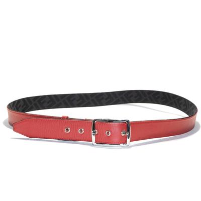 Fendi Size 46 Red Leather Belt