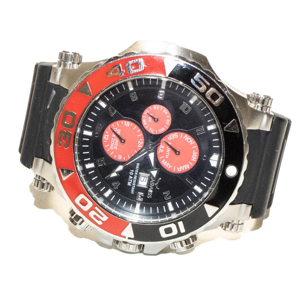  Aquaswiss Sail Large Face Red Watch