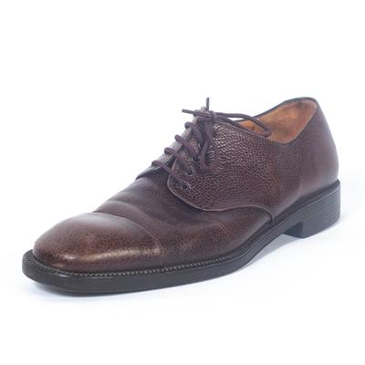 Salvatore Ferragamo Size 10 Brown Embossed Shoes