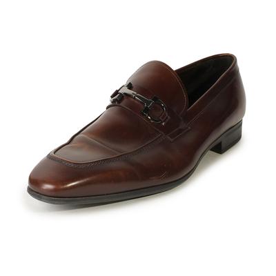 Salvatore Ferragamo Size 13 Brown Leather Loafers