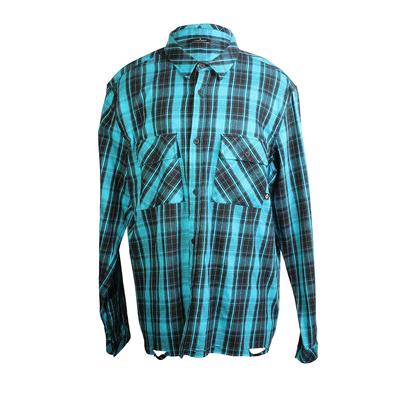 Marcelo Burlon Size XXL Distressed Hem Flannel Shirt 