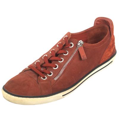 Louis Vuitton Size 7.5 Suede Rust Sneakers