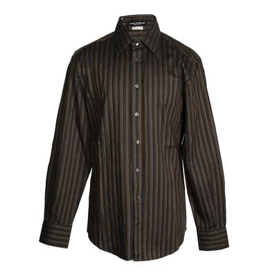 Dolce & Gabbana Size 42 Vintage Tailored Fit Striped Shirt 