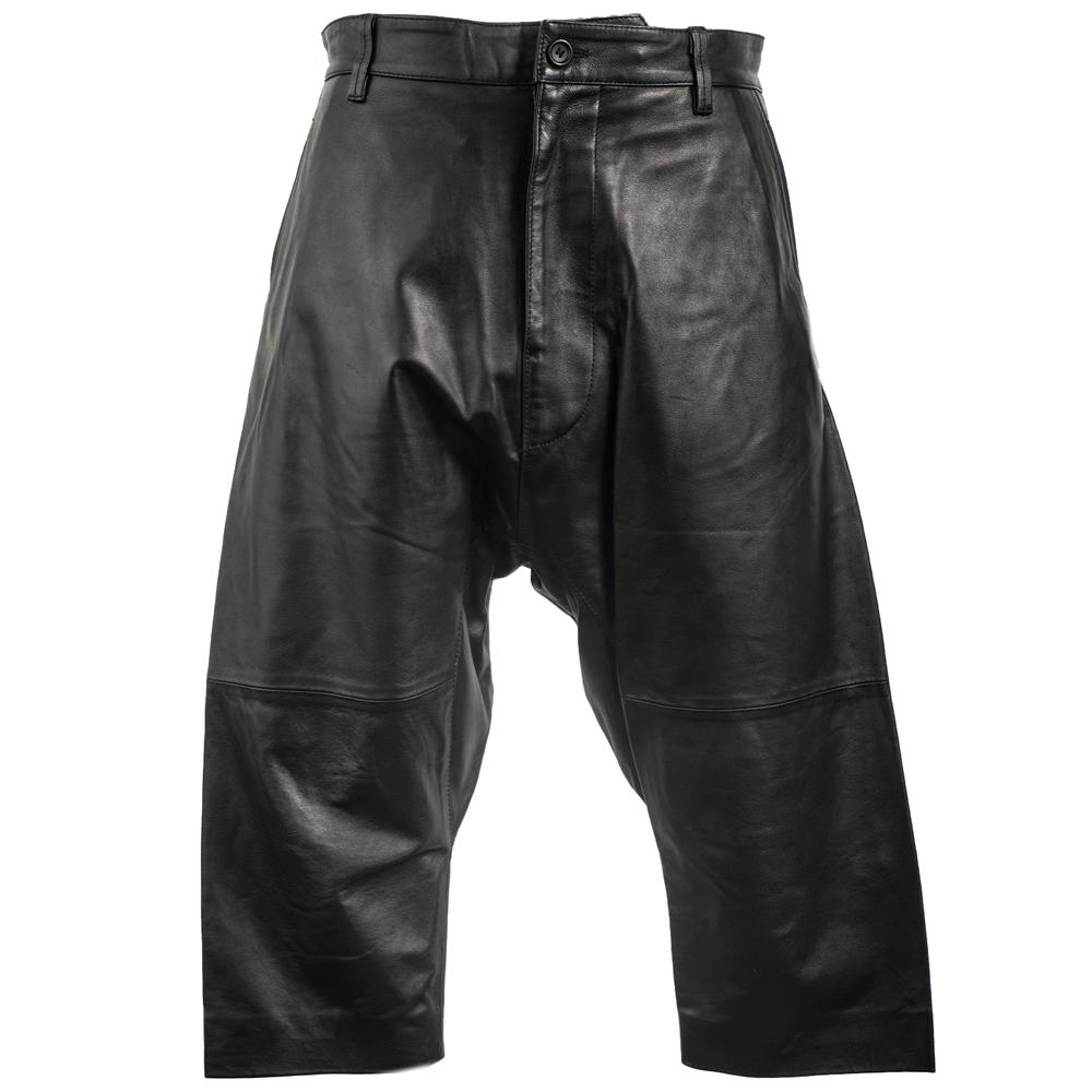  Alexandre Plokhou Size 30 Black Leather Long Shorts