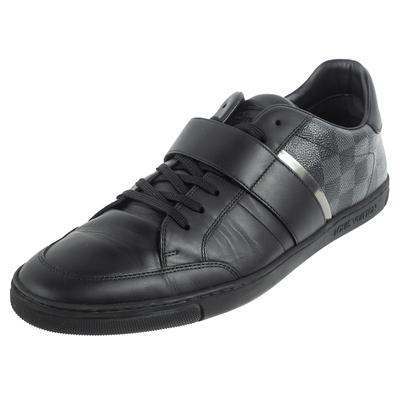 Louis Vuitton Size 11 Black Damier Leather Sneakers 