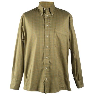 Burberry Size Medium Green Long Sleeve Shirt 