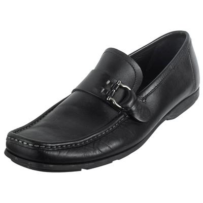 Salvatore Ferragamo Size 10 Black Leather Loafers