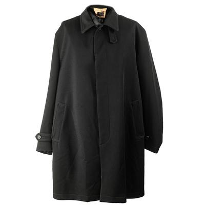 Canali Size 48 Wool Black Coat 
