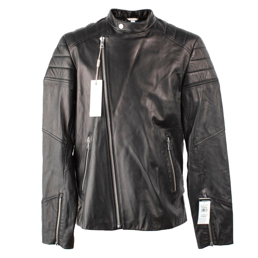  New Soia & Kyo Size Large Black Leather Jacket