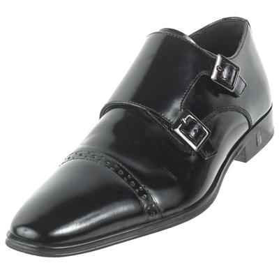 Versace Size 7.5 Black Leather Loafers
