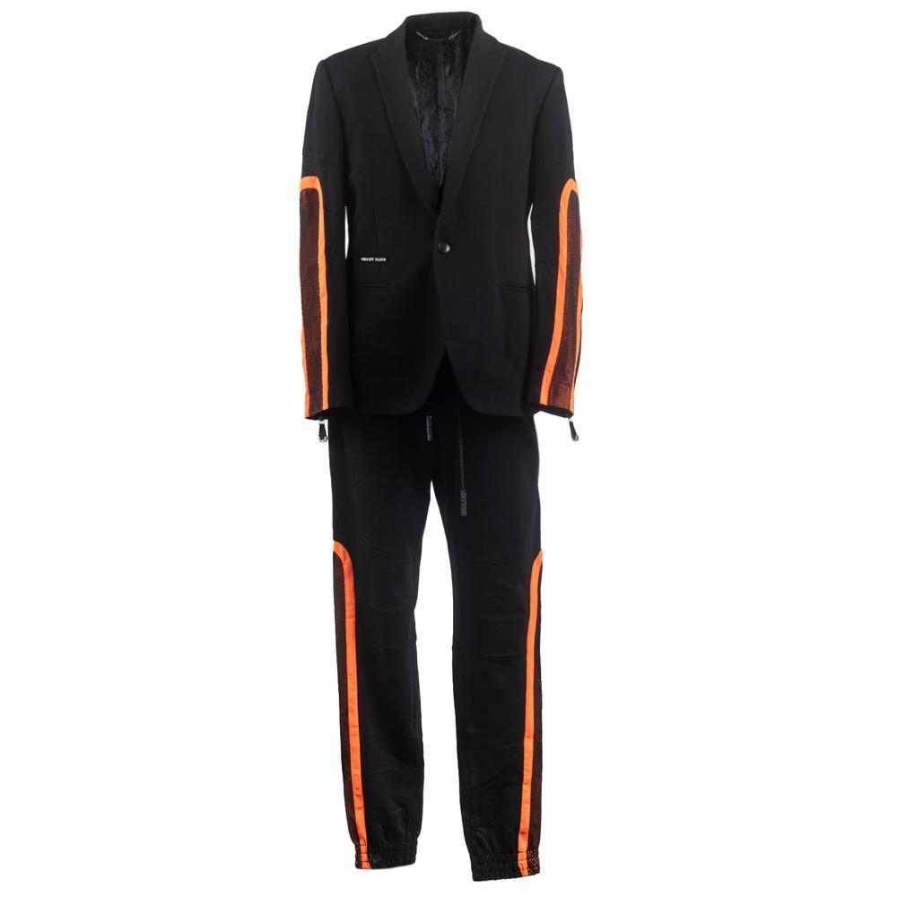  Phillip Plein Size 40 Black Two- Piece Suit