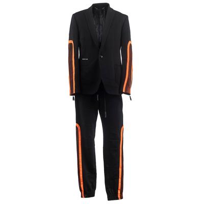 Phillip Plein Size 40 Black Two-Piece Suit 