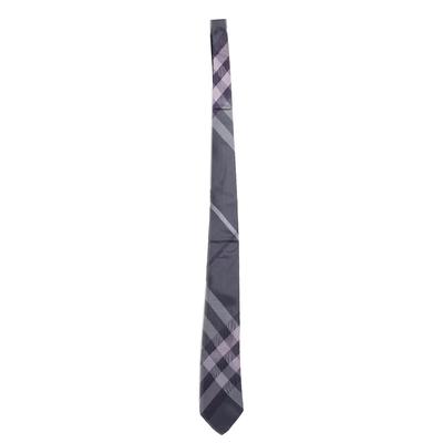 Burberry Purple Plaid Tie 