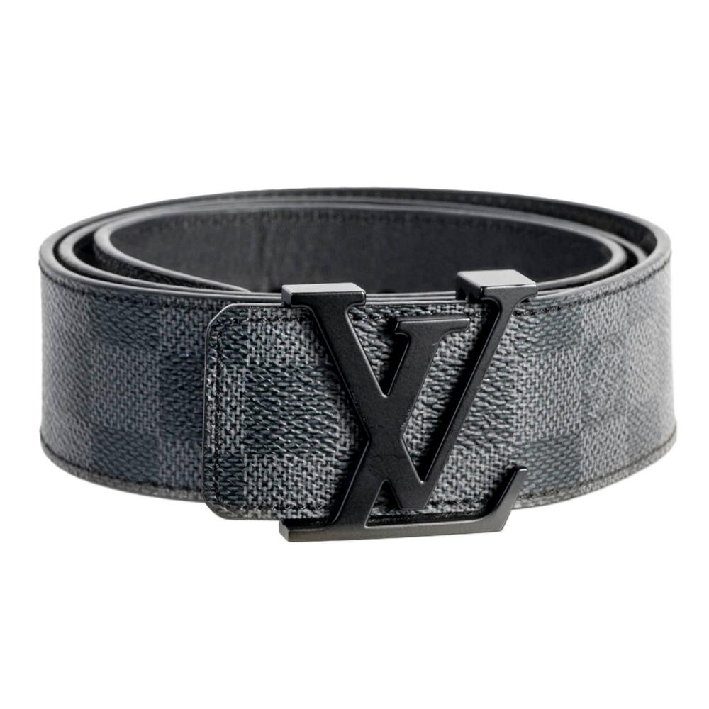  Louis Vuitton Size 36 Grey Damier Leather Belt