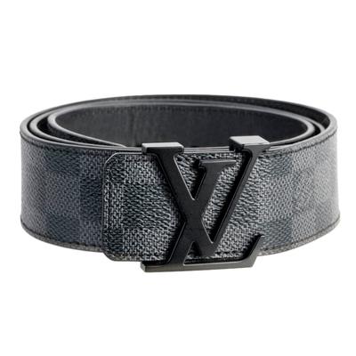 Louis Vuitton Size 36 Grey Damier Leather Belt 