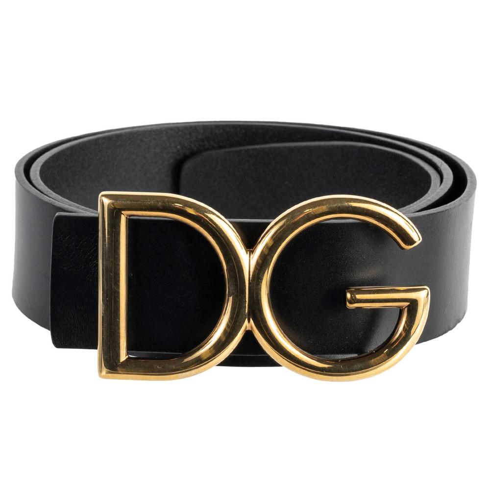  Dolce & Gabbana Size 34 Black Leather Belt